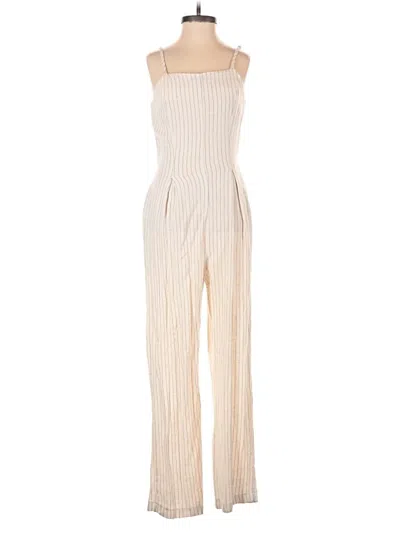 Pre-owned Monteau Jumpsuit In Ivory
