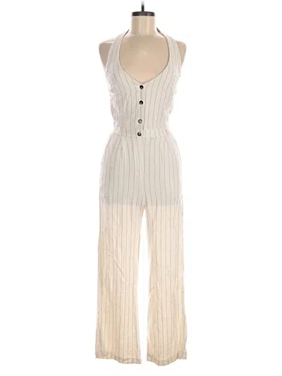 Pre-owned Monteau Jumpsuit In Ivory