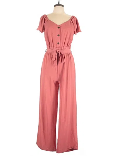 Pre-owned Monteau Jumpsuit In Pink