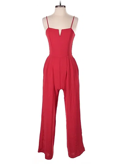 Pre-owned Monteau Jumpsuit In Red