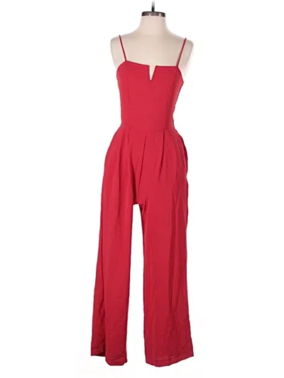 Pre-owned Monteau Jumpsuit In Red