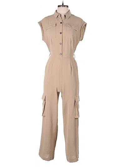 Pre-owned Monteau Jumpsuit In Tan