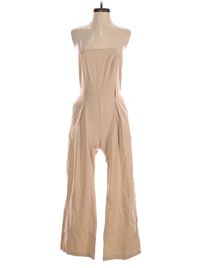 Pre-owned Monteau Jumpsuit In Tan