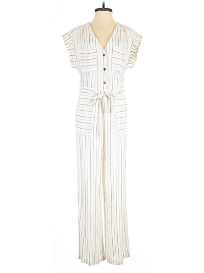 Pre-owned Monteau Jumpsuit In White