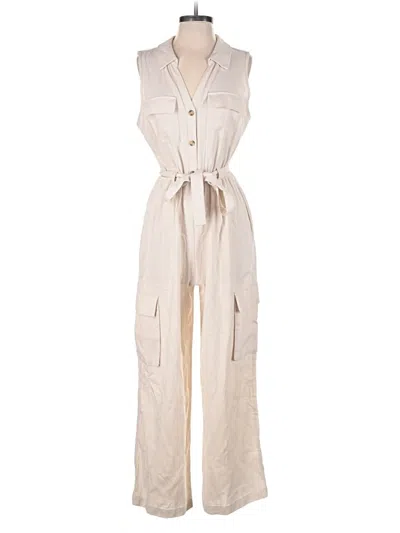 Pre-owned Monteau Jumpsuit In White