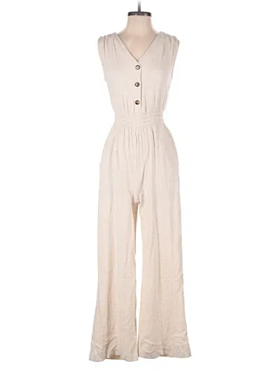 Pre-owned Monteau Jumpsuit In White