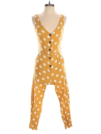 Pre-owned Monteau Jumpsuit In Yellow