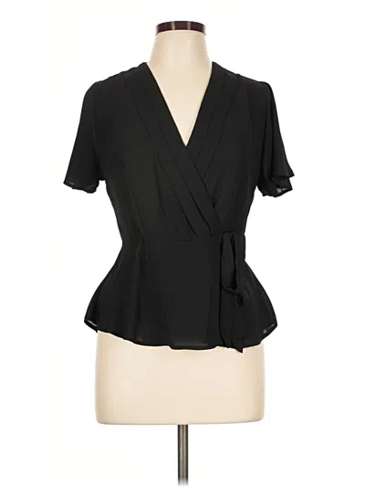 Pre-owned Monteau Short Sleeve Blouse In Black