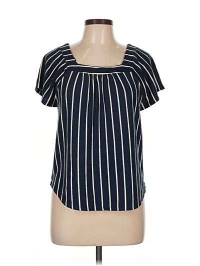 Pre-owned Monteau Short Sleeve Blouse In Blue