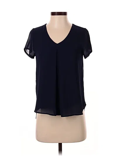 Pre-owned Monteau Short Sleeve Blouse In Blue