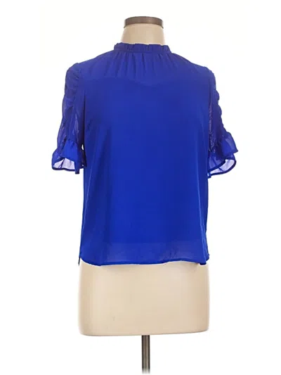 Pre-owned Monteau Short Sleeve Blouse In Blue