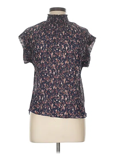 Pre-owned Monteau Short Sleeve Blouse In Blue