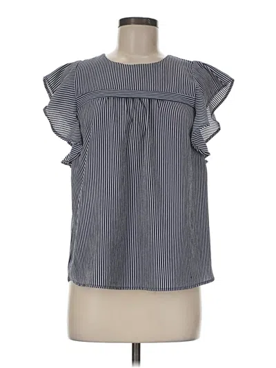 Pre-owned Monteau Short Sleeve Blouse In Gray