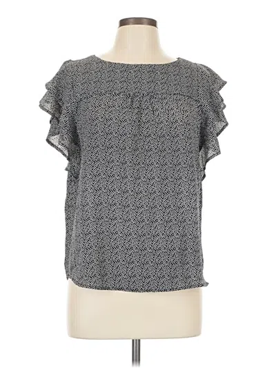Pre-owned Monteau Short Sleeve Blouse In Gray