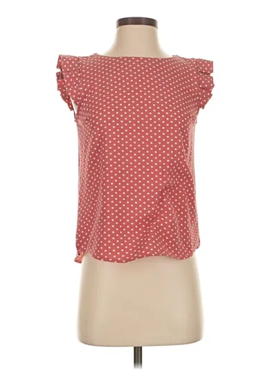 Pre-owned Monteau Short Sleeve Blouse In Pink