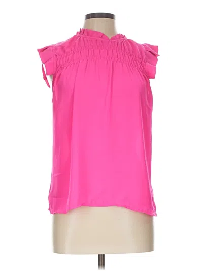 Pre-owned Monteau Short Sleeve Blouse In Pink