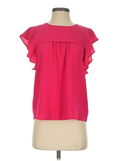 Pre-owned Monteau Short Sleeve Blouse In Pink