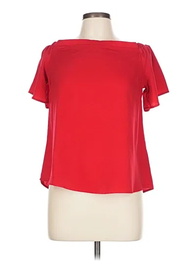 Pre-owned Monteau Short Sleeve Blouse In Red