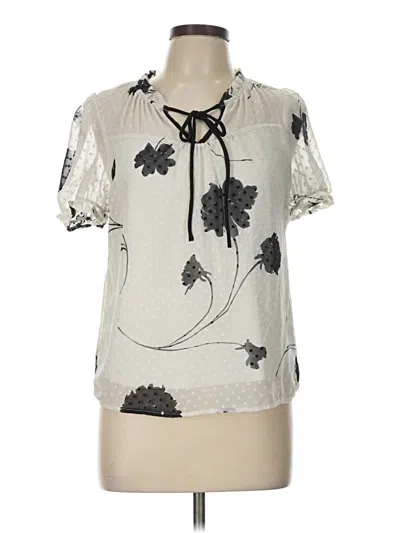 Pre-owned Monteau Short Sleeve Blouse In Silver