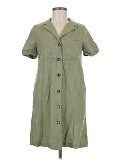 Pre-owned Monteau Short Sleeve Button Down Shirt In Green