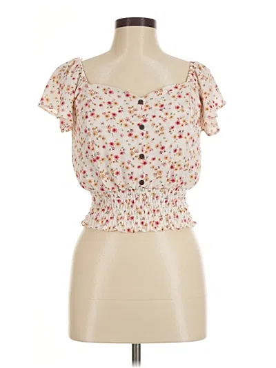 Pre-owned Monteau Short Sleeve T-shirt In Ivory