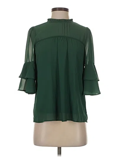 Pre-owned Monteau Short Sleeve Turtleneck In Green