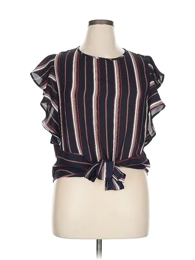 Pre-owned Monteau Sleeveless Blouse In Black