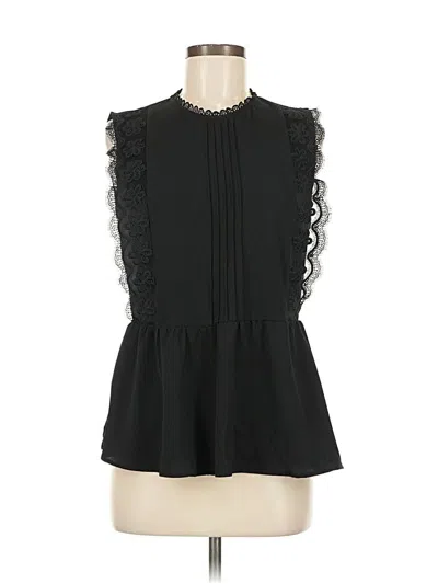 Pre-owned Monteau Sleeveless Blouse In Black