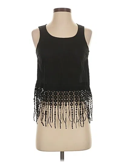 Pre-owned Monteau Sleeveless Blouse In Black