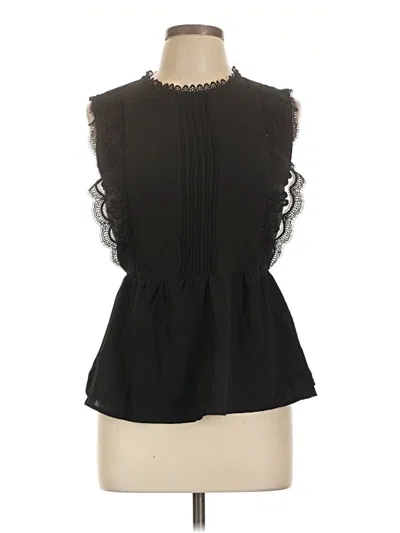 Pre-owned Monteau Sleeveless Blouse In Black