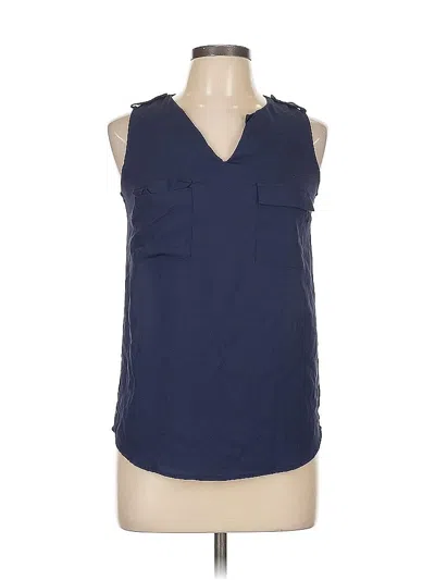 Pre-owned Monteau Sleeveless Blouse In Blue
