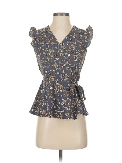 Pre-owned Monteau Sleeveless Blouse In Blue