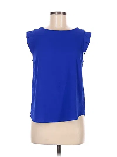 Pre-owned Monteau Sleeveless Blouse In Blue