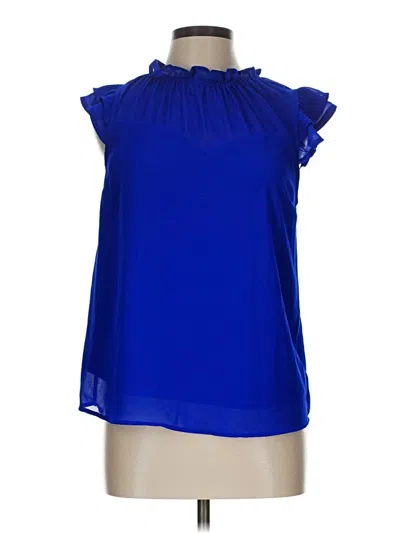 Pre-owned Monteau Sleeveless Blouse In Blue