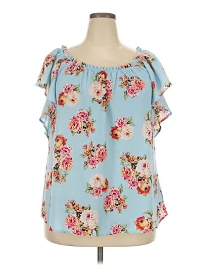 Pre-owned Monteau Sleeveless Blouse In Blue