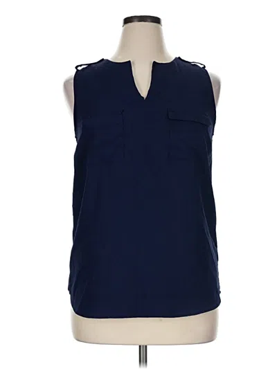 Pre-owned Monteau Sleeveless Blouse In Blue