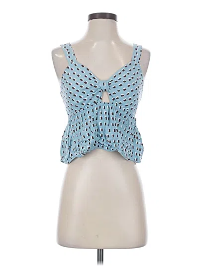 Pre-owned Monteau Sleeveless Blouse In Blue