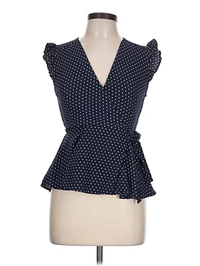 Pre-owned Monteau Sleeveless Blouse In Blue