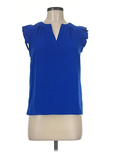Pre-owned Monteau Sleeveless Blouse In Blue