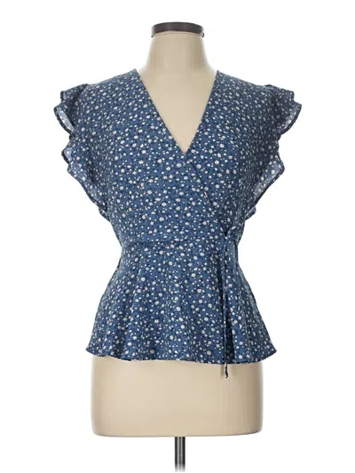 Pre-owned Monteau Sleeveless Blouse In Blue