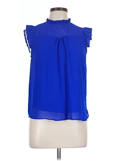 Pre-owned Monteau Sleeveless Blouse In Blue