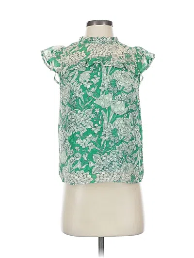 Pre-owned Monteau Sleeveless Blouse In Green