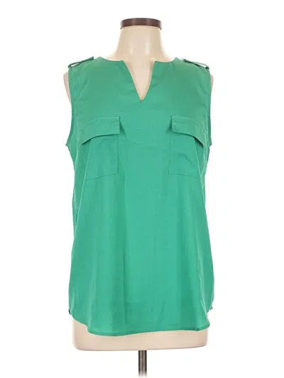 Pre-owned Monteau Sleeveless Blouse In Green