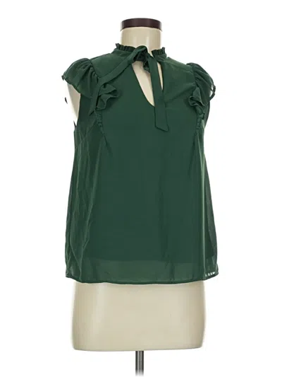Pre-owned Monteau Sleeveless Blouse In Green