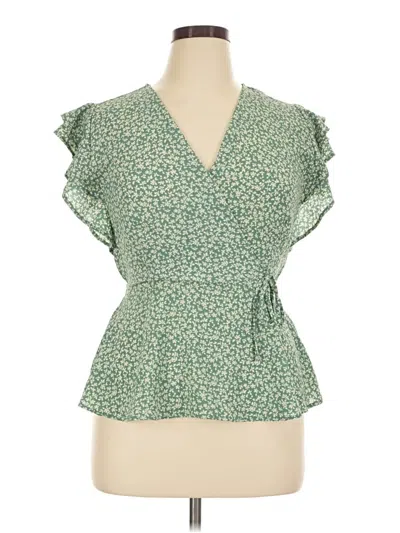 Pre-owned Monteau Sleeveless Blouse In Green