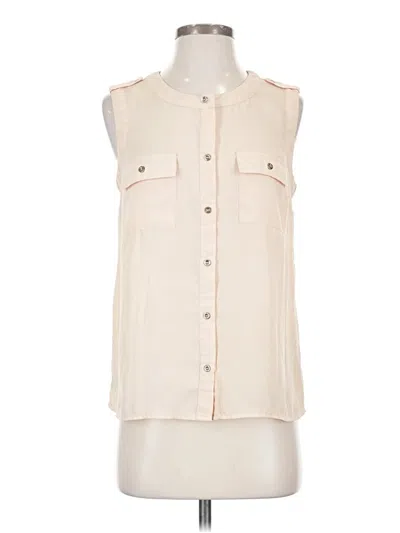 Pre-owned Monteau Sleeveless Blouse In Ivory