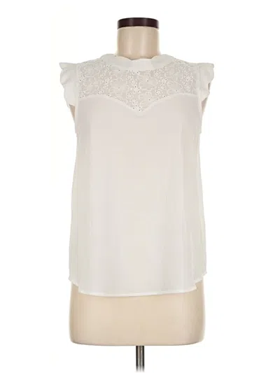 Pre-owned Monteau Sleeveless Blouse In Ivory