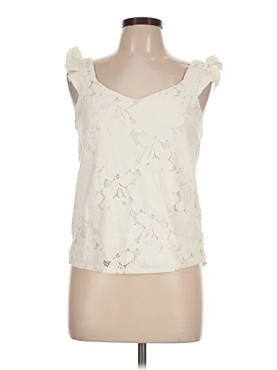 Pre-owned Monteau Sleeveless Blouse In Ivory
