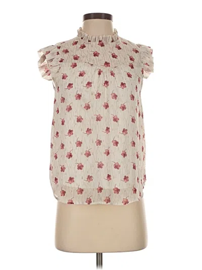 Pre-owned Monteau Sleeveless Blouse In Ivory