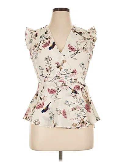 Pre-owned Monteau Sleeveless Blouse In Ivory